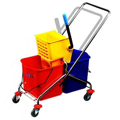 Double-Bucket-Mop-Wringer-Trolley Double-Bucket-Mop-Wringer-Trolley